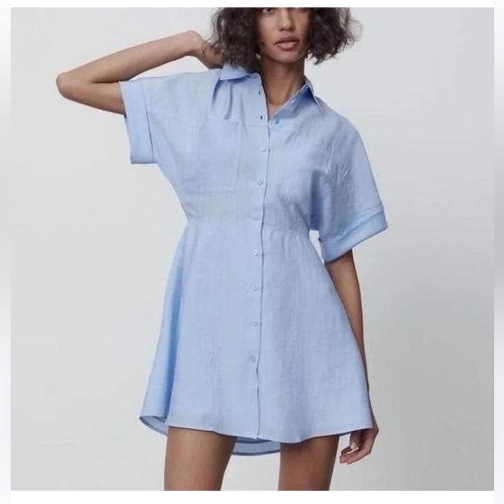 Zara light blue dress shirt size small